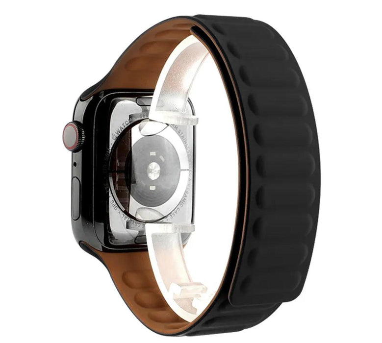 Magnetisk Silikon Armband Apple Watch- Svart - EleganceOfSweden