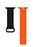 Magnetisk Silikon Armband Apple Watch- Svart/Orange - EleganceOfSweden