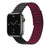 Magnetisk Silikon Armband Apple Watch- Vinröd/Svart - EleganceOfSweden