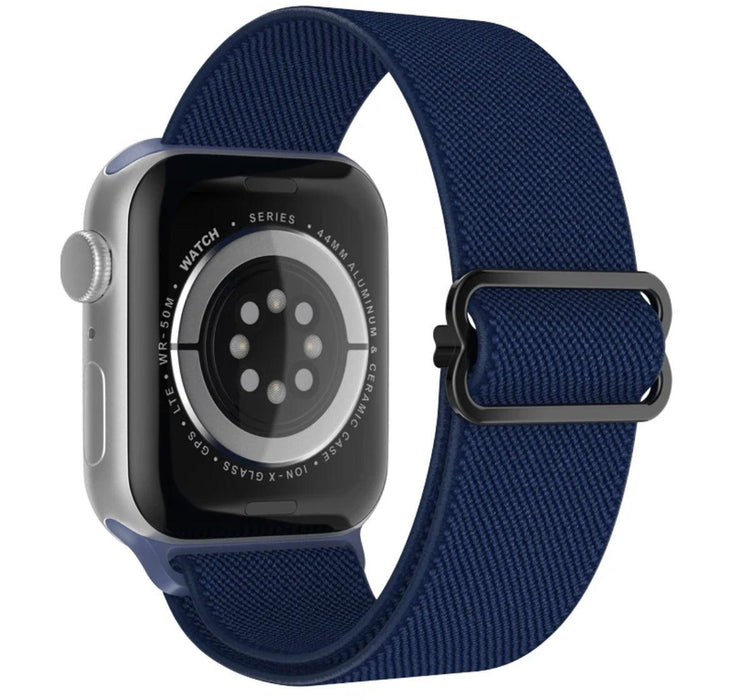 Nylon Armband Justerbart Apple Watch - Marinblå - EleganceOfSweden