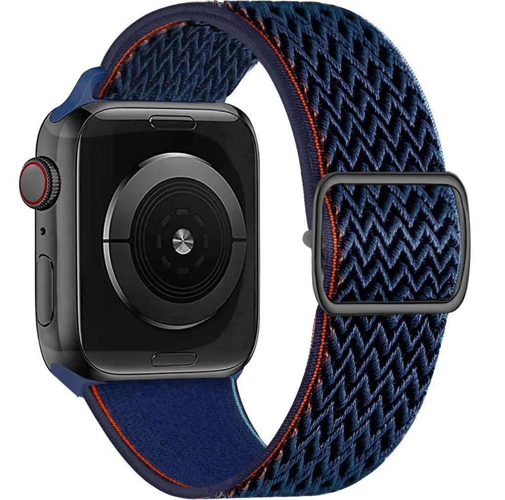 Nylon Armband Justerbart Apple Watch - Marinblå - EleganceOfSweden