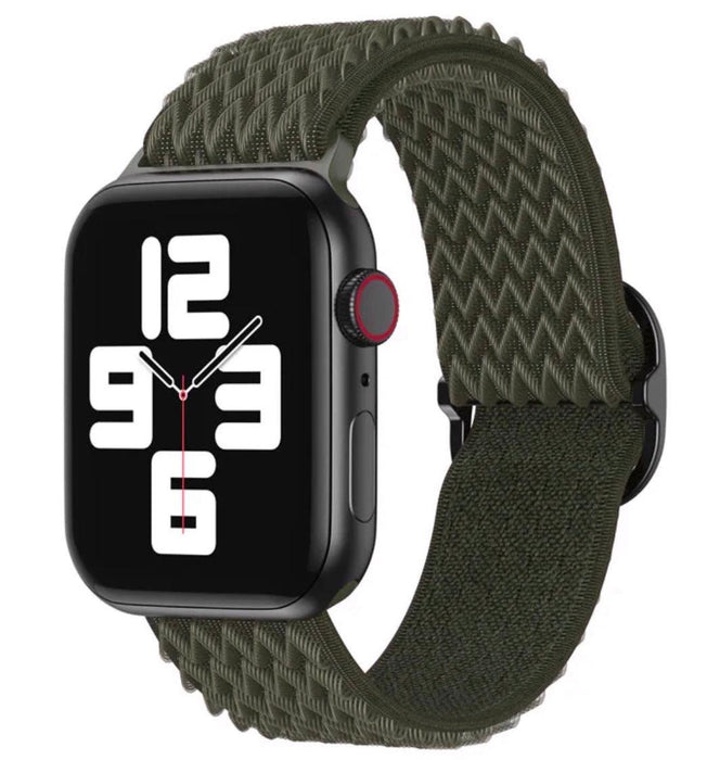 Nylon Armband Justerbart Apple Watch - Mörkgrön - EleganceOfSweden