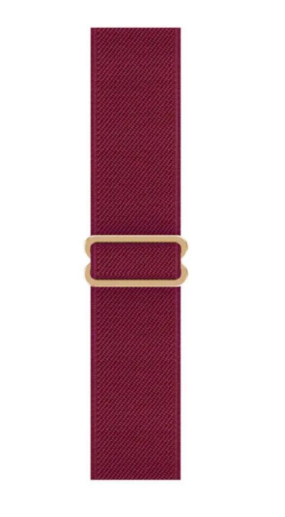 Nylon Armband Justerbart Apple Watch - Vinröd - EleganceOfSweden