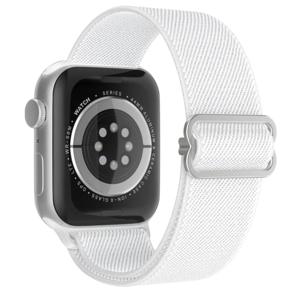 Nylon Armband Justerbart Apple Watch - Vit - EleganceOfSweden