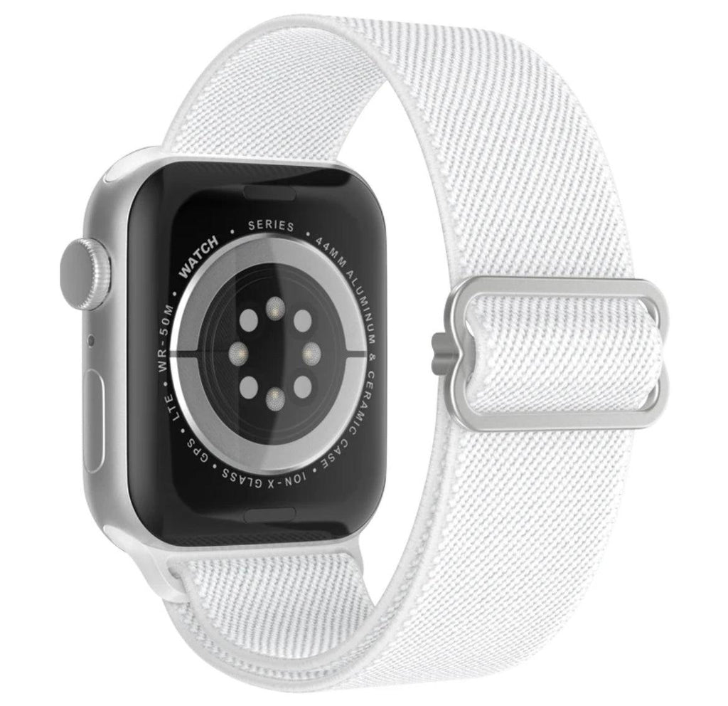 Nylon Armband Justerbart Apple Watch - Vit - EleganceOfSweden