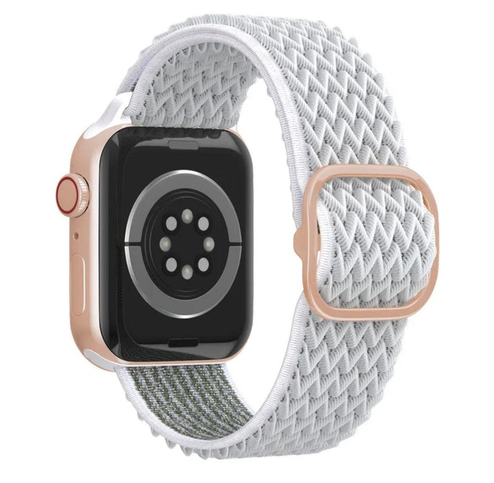 Nylon Armband Justerbart Apple Watch - Vit - EleganceOfSweden