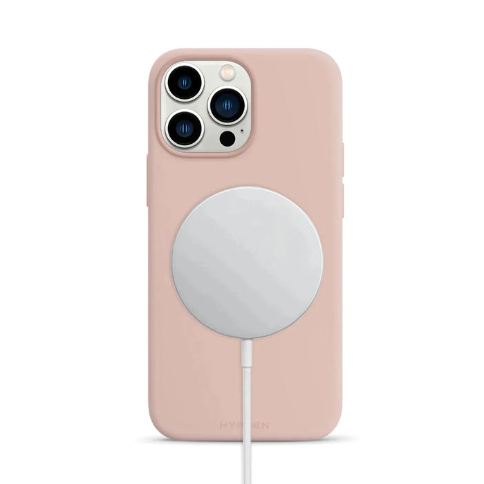 Sand Rosa Liquid Silikonskal med MagSafe för iPhone 14 Pro Max – Elegans och Funktion i Perfekt Harmoni