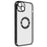 Skyddande iPhone 13 Skal med Kameraskydd: Transparent med Svart Chrome Contour