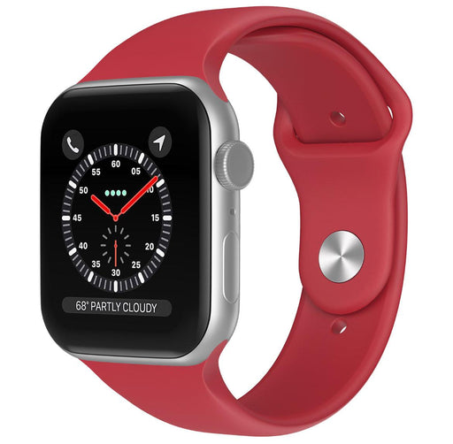 Silikon Armband Apple Watch-MÖRK RÖD - EleganceOfSweden