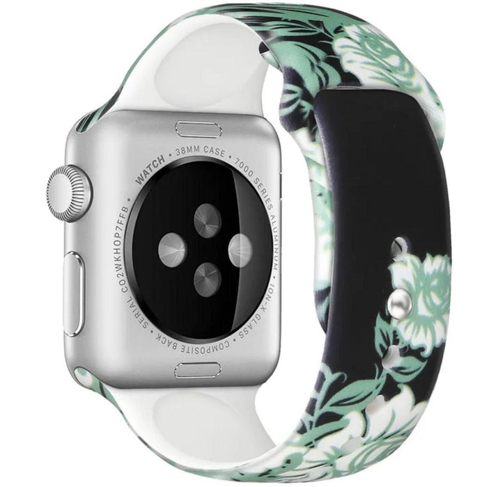 Silikon Armband Apple Watch- Nattblommor - EleganceOfSweden