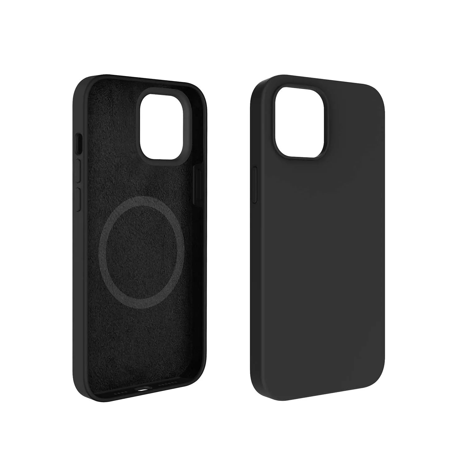 Svart Liquid Silikonskal med MagSafe för iPhone 13 - Elegans och Kraft i Perfekt Harmoni