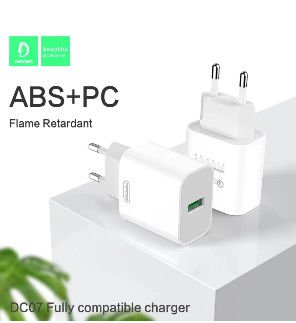 USB-A PD laddare 18W-Vit - EleganceOfSweden