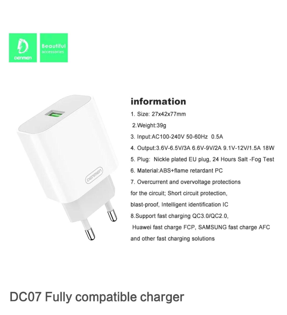 USB-A PD laddare 18W-Vit - EleganceOfSweden